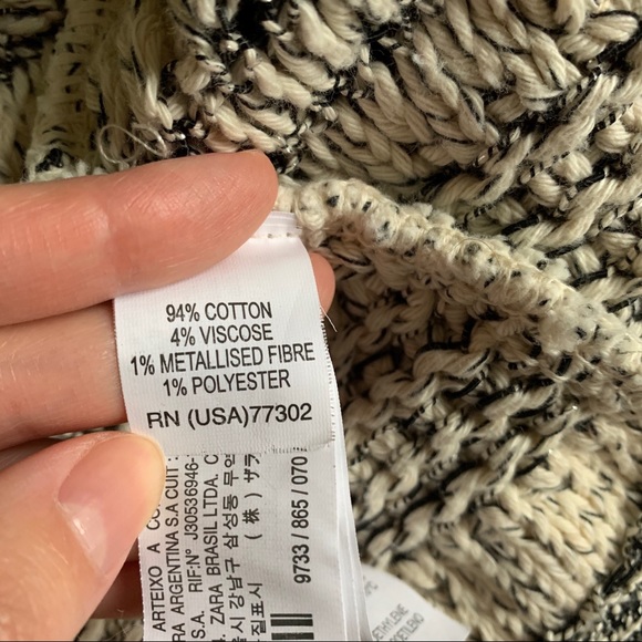 Zara fringe striped metallic open jacket - Picture 6 of 6